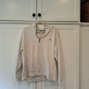 Tommy Bahama Cream Zip Up Sweater